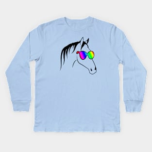 Cool Horse Kids Long Sleeve T-Shirt